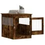Hundekäfig aus Holzwerkstoff, geräucherte Eiche, 64,5 x 80 x 71 cm von vidaXL, Hundehütten - Ref: Foro24-838334, Preis: 97,93...