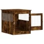 Hundekäfig aus Holzwerkstoff, geräucherte Eiche, 64,5 x 80 x 71 cm von vidaXL, Hundehütten - Ref: Foro24-838334, Preis: 97,93...