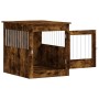 Hundekäfig aus Holzwerkstoff, geräucherte Eiche, 64,5 x 80 x 71 cm von vidaXL, Hundehütten - Ref: Foro24-838334, Preis: 92,99...