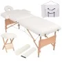 Massageliege und Klapphocker 2 Zonen 10 cm weiß von vidaXL, Massageliegen - Ref: Foro24-110154, Preis: 260,51 €, Rabatt: %