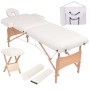 Massageliege und Klapphocker 2 Zonen 10 cm weiß von vidaXL, Massageliegen - Ref: Foro24-110154, Preis: 325,03 €, Rabatt: %