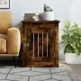 Hundekäfig aus geräuchertem Eichenholzwerkstoff, 55 x 75 x 65 cm von vidaXL, Hundehütten - Ref: Foro24-838320, Preis: 82,07 €...