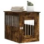 Hundekäfig aus geräuchertem Eichenholzwerkstoff, 55 x 75 x 65 cm von vidaXL, Hundehütten - Ref: Foro24-838320, Preis: 82,07 €...