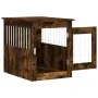 Hundekäfig aus geräuchertem Eichenholzwerkstoff, 55 x 75 x 65 cm von vidaXL, Hundehütten - Ref: Foro24-838320, Preis: 82,07 €...