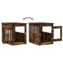 Hundekäfig aus geräuchertem Eichenholzwerkstoff, 55 x 75 x 65 cm von vidaXL, Hundehütten - Ref: Foro24-838320, Preis: 82,07 €...