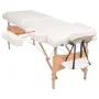 Massageliege und Klapphocker 2 Zonen 10 cm weiß von vidaXL, Massageliegen - Ref: Foro24-110154, Preis: 260,51 €, Rabatt: %
