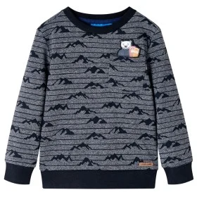 Marineblaues Melange-Sweatshirt für Kinder 116 von vidaXL, Kinder-T-Shirts - Ref: Foro24-13151, Preis: 13,30 €, Rabatt: %