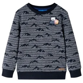 Marineblaues Melange-Sweatshirt für Kinder 140 von vidaXL, Kinder-T-Shirts - Ref: Foro24-13153, Preis: 15,65 €, Rabatt: %