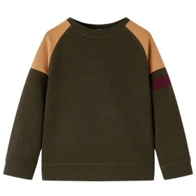 Kinder-Sweatshirt 128 in dunklem Khaki und Kamel von vidaXL, Kinder-T-Shirts - Ref: Foro24-13392, Preis: 13,50 €, Rabatt: %