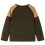 Kinder-Sweatshirt 128 in dunklem Khaki und Kamel von vidaXL, Kinder-T-Shirts - Ref: Foro24-13392, Preis: 13,50 €, Rabatt: %