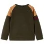 Kinder-Sweatshirt 104 in dunklem Khaki und Kamel von vidaXL, Kinder-T-Shirts - Ref: Foro24-13390, Preis: 13,50 €, Rabatt: %