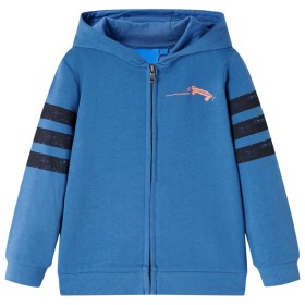 Sudadera infantil con capucha azul 104