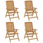 Liegestühle und Kissen 4 Stück massives Teakholz von vidaXL, Gartenstühle - Ref: Foro24-3196465, Preis: 654,30 €, Rabatt: %