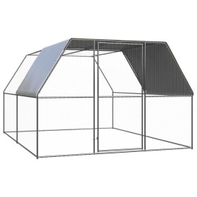 Jaula gallinero de exterior de acero galvanizado 3x4x2 m