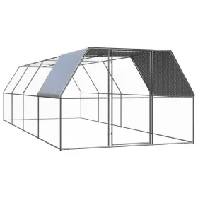 Außengehege aus verzinktem Stahl 3x8x2 m von vidaXL, Käfige und Lebensräume für Kleintiere - Ref: Foro24-3089326, Preis: 430,...