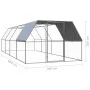 Außengehege aus verzinktem Stahl 3x8x2 m von vidaXL, Käfige und Lebensräume für Kleintiere - Ref: Foro24-3089326, Preis: 430,...