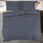 Set Bettbezug aus leichter anthrazitfarbener Mikrofaser 200x220 cm von vidaXL, Bettbezüge - Ref: Foro24-135945, Preis: 26,50 ...