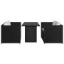 3-teiliges Gartenmöbel-Set und schwarze synthetische Rattankissen von vidaXL, Gartensets - Ref: Foro24-43913, Preis: 334,73 €...
