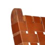Klappstuhl mit gekreuzten Streifen Echtleder braun von vidaXL, Klapphocker und Stühle - Ref: Foro24-246365, Preis: 180,99 €, ...