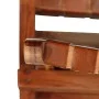 Folding chair with brown genuine leather cross stripes by vidaXL, Folding stools and chairs - Ref: Foro24-246365, Price: 178,...