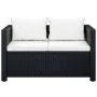3-teiliges Gartenmöbel-Set und schwarze synthetische Rattankissen von vidaXL, Gartensets - Ref: Foro24-43913, Preis: 334,73 €...