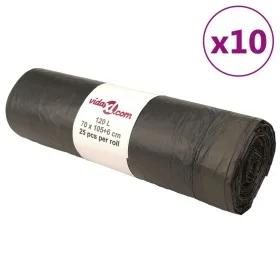 Garbage bags with drawstring closure, 250 units, black, 120 liters. by vidaXL, Garbage bags - Ref: Foro24-155344, Price: 65,9...