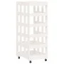 Firewood cart with solid white pine wood wheels 40x49x110 cm by vidaXL, Firewood bags and holders - Ref: Foro24-832328, Price...
