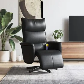 Reclining massage armchair with footrest in black synthetic leather by vidaXL, Armchairs - Ref: Foro24-356597, Price: 225,39 ...