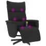 Reclining massage armchair with footrest in black synthetic leather by vidaXL, Armchairs - Ref: Foro24-356597, Price: 225,39 ...