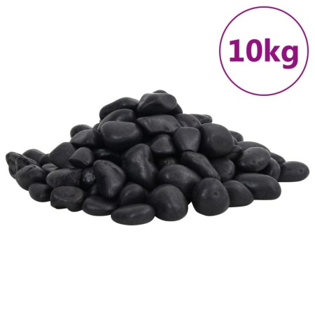 Black polished pebbles 10 kg 2-5 cm by vidaXL, Aquarium decoration - Ref: Foro24-155327, Price: 33,72 €, Discount: %