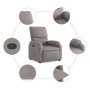 Sillón reclinable de tela gris taupe de vidaXL, Sillones - Ref: Foro24-373418, Precio: 186,15 €