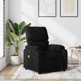 Black fabric massage recliner by vidaXL, Armchairs - Ref: Foro24-373424, Price: 182,88 €, Discount: %