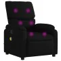 Sillón reclinable de masaje de tela negro de vidaXL, Sillones - Ref: Foro24-373424, Precio: 182,84 €, Descuento: %