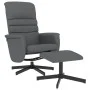 Reclining armchair with footrest in gray synthetic leather by vidaXL, Armchairs - Ref: Foro24-356709, Price: 138,80 €, Discou...