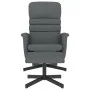 Sillón reclinable con reposapiés cuero sintético gris de vidaXL, Sillones - Ref: Foro24-356709, Precio: 138,80 €, Descuento: %