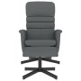 Sillón reclinable con reposapiés cuero sintético gris de vidaXL, Sillones - Ref: Foro24-356709, Precio: 140,18 €, Descuento: %