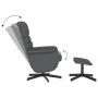 Reclining armchair with footrest in gray synthetic leather by vidaXL, Armchairs - Ref: Foro24-356709, Price: 138,80 €, Discou...