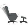Sillón reclinable con reposapiés cuero sintético gris de vidaXL, Sillones - Ref: Foro24-356709, Precio: 140,18 €, Descuento: %
