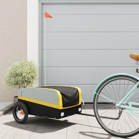 Fahrradanhänger aus schwarzem und gelbem Eisen 30 kg von vidaXL, Fahrradanhänger - Ref: Foro24-94036, Preis: 86,87 €, Rabatt: %