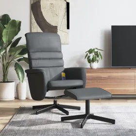 Relax-Massagesessel mit Fußstütze Kunstleder grau von vidaXL, Sessel - Ref: Foro24-356716, Preis: 128,31 €, Rabatt: %