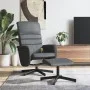 Reclining massage armchair with footrest in gray synthetic leather by vidaXL, Armchairs - Ref: Foro24-356716, Price: 128,31 €...
