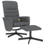 Reclining massage armchair with footrest in gray synthetic leather by vidaXL, Armchairs - Ref: Foro24-356716, Price: 128,31 €...