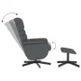 Reclining massage armchair with footrest in gray synthetic leather by vidaXL, Armchairs - Ref: Foro24-356716, Price: 128,31 €...