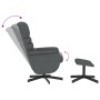 Sillón de masaje reclinable con reposapiés cuero sintético gris de vidaXL, Sillones - Ref: Foro24-356716, Precio: 128,66 €, D...