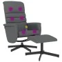 Reclining massage armchair with footrest in gray synthetic leather by vidaXL, Armchairs - Ref: Foro24-356716, Price: 128,31 €...