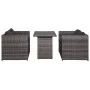 3-piece garden table and chairs set with gray synthetic rattan cushions by vidaXL, Garden sets - Ref: Foro24-43915, Price: 33...