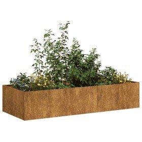 Jardinera oxidada 200x80x40 cm acero corten