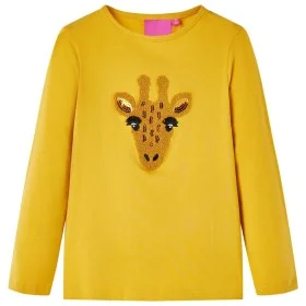 Langarm-T-Shirt für Kinder dunkel ocker 116 von vidaXL, Kinder-T-Shirts - Ref: Foro24-13481, Preis: 8,59 €, Rabatt: %