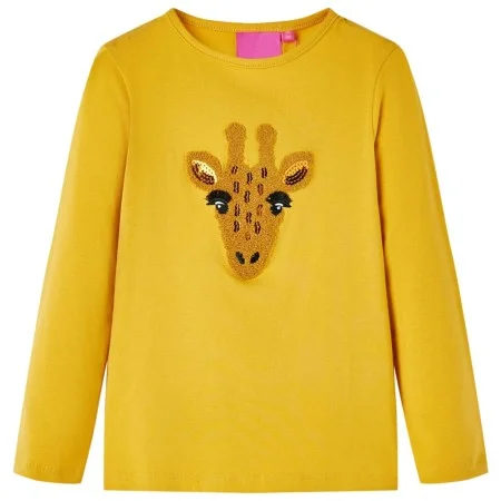 Langarm-T-Shirt für Kinder dunkel ocker 116 von vidaXL, Kinder-T-Shirts - Ref: Foro24-13481, Preis: 8,59 €, Rabatt: %