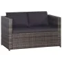 3-piece garden table and chairs set with gray synthetic rattan cushions by vidaXL, Garden sets - Ref: Foro24-43915, Price: 33...